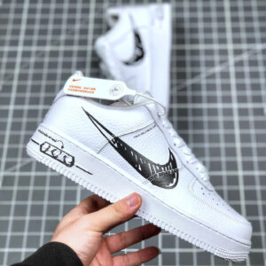 Nike Air Force 1 Low Sketch White Black 2020 For Sale