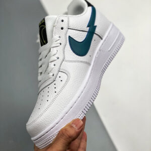 Nike Air Force 1 Low White Aquamarine-Lime Glow-Off Noir For Sale