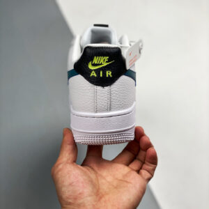 Nike Air Force 1 Low White Aquamarine-Lime Glow-Off Noir For Sale