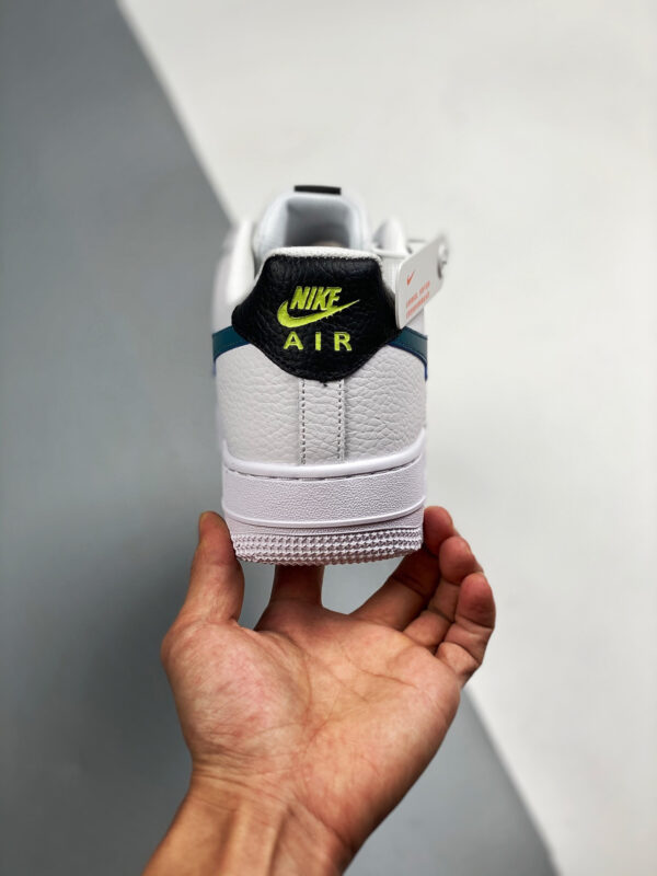 Nike Air Force 1 Low White Aquamarine-Lime Glow-Off Noir For Sale