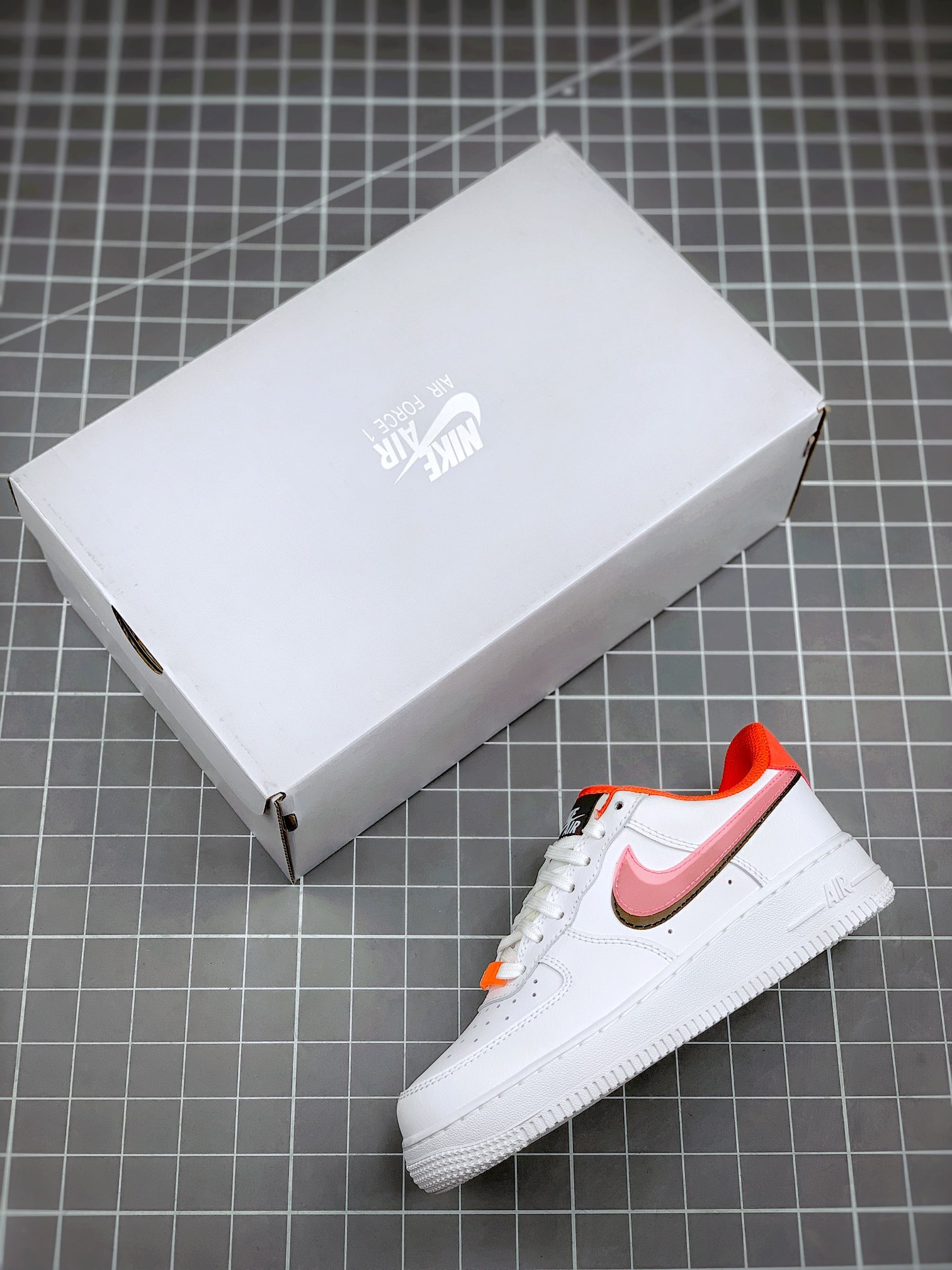 Nike Air Force 1 Low White BlackBright Crimson For Sale