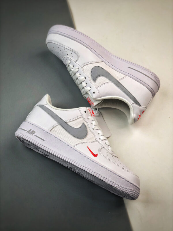 Nike Air Force 1 Low White Red Grey FD9772-100 For Sale