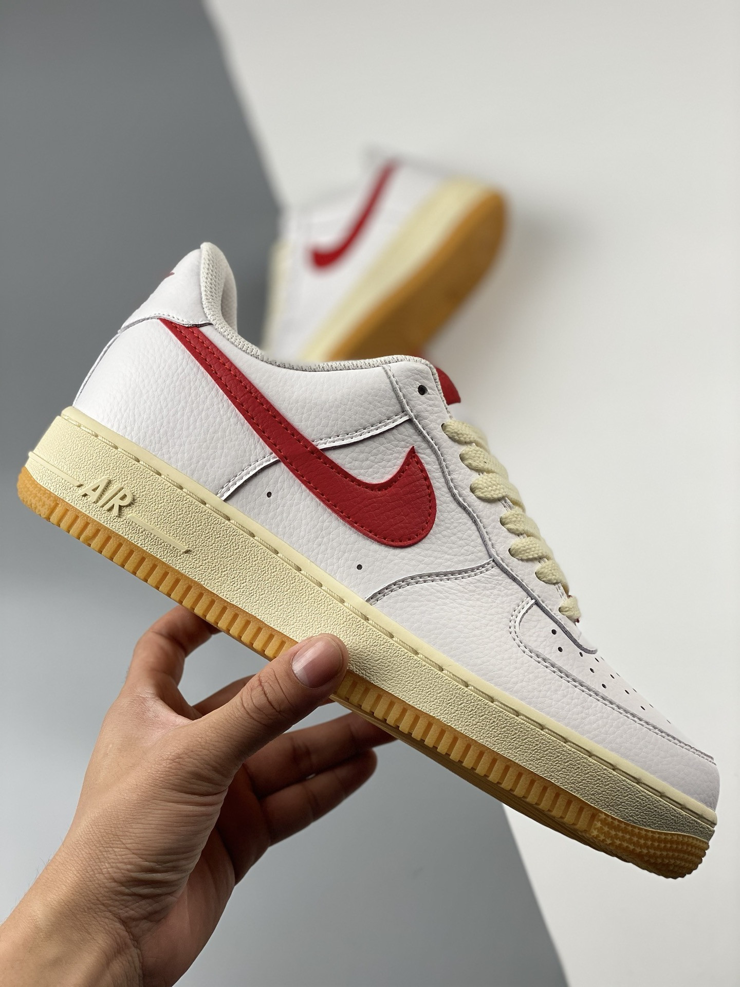 Nike Air Force 1 Low White and Red Gum FN3493-100 For Sale