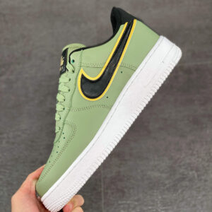 Nike Air Force 1 Oil Green Metallic Gold Swoosh DA8481-300 For Sale