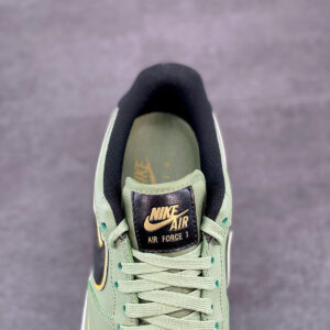 Nike Air Force 1 Oil Green Metallic Gold Swoosh DA8481-300 For Sale