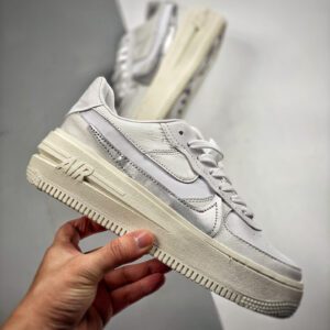 Nike Air Force 1 PLT.AF.ORM White Wolf Grey Metallic Silver For Sale