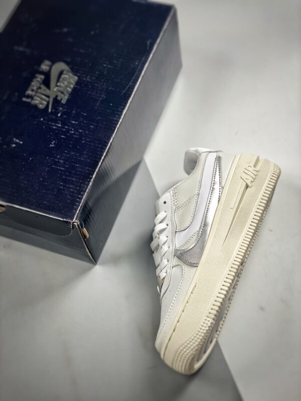 Nike Air Force 1 PLT.AF.ORM White Wolf Grey Metallic Silver For Sale