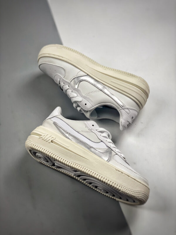 Nike Air Force 1 PLT.AF.ORM White Wolf Grey Metallic Silver For Sale