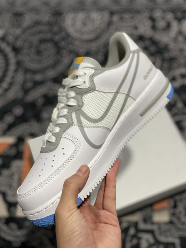 Nike Air Force 1 React White Light Smoke Grey-University Gold For Sale