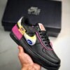 Nike Air Force 1 Shadow Black Limelight-Cosmic Fuchsia-White Purple