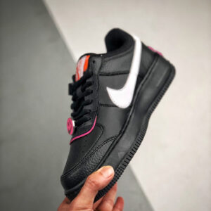 Nike Air Force 1 Shadow Black Limelight-Cosmic Fuchsia-White Purple