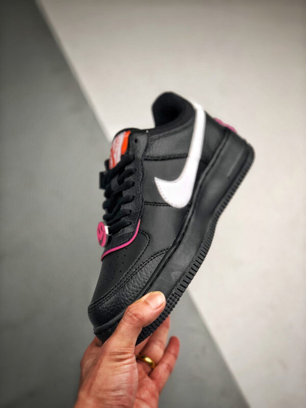 Nike Air Force 1 Shadow Black Limelight-Cosmic Fuchsia-White Purple