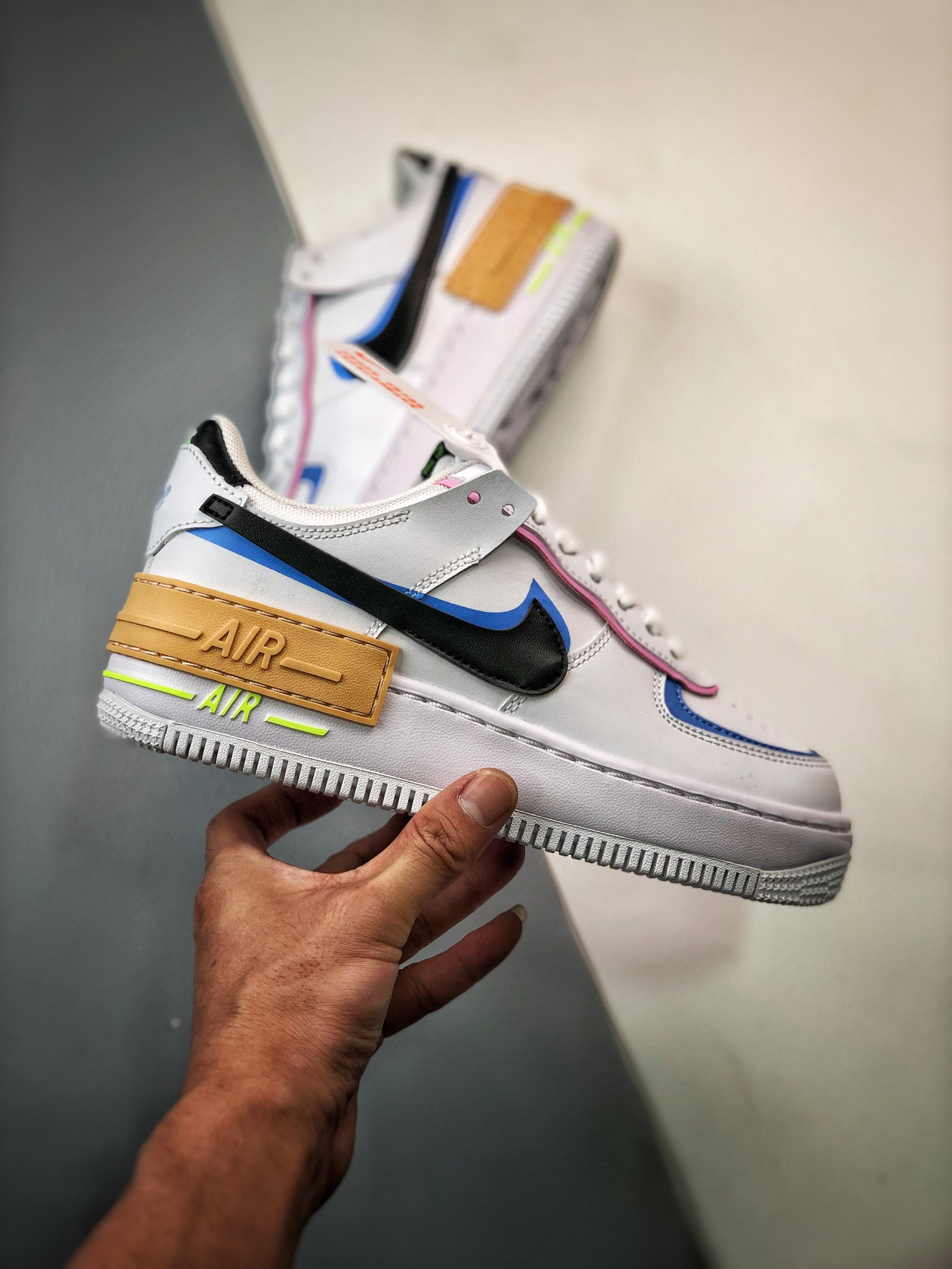 Nike Air Force 1 Shadow Pastel White Black FJ0735-100 For Sale