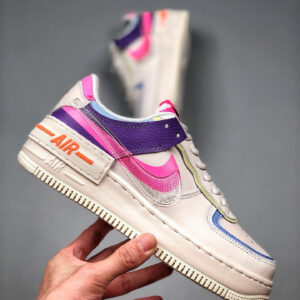 Nike Air Force 1 Shadow Transparent Swoosh Sail Pink Purple