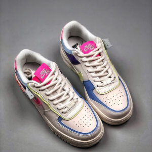 Nike Air Force 1 Shadow Transparent Swoosh Sail Pink Purple