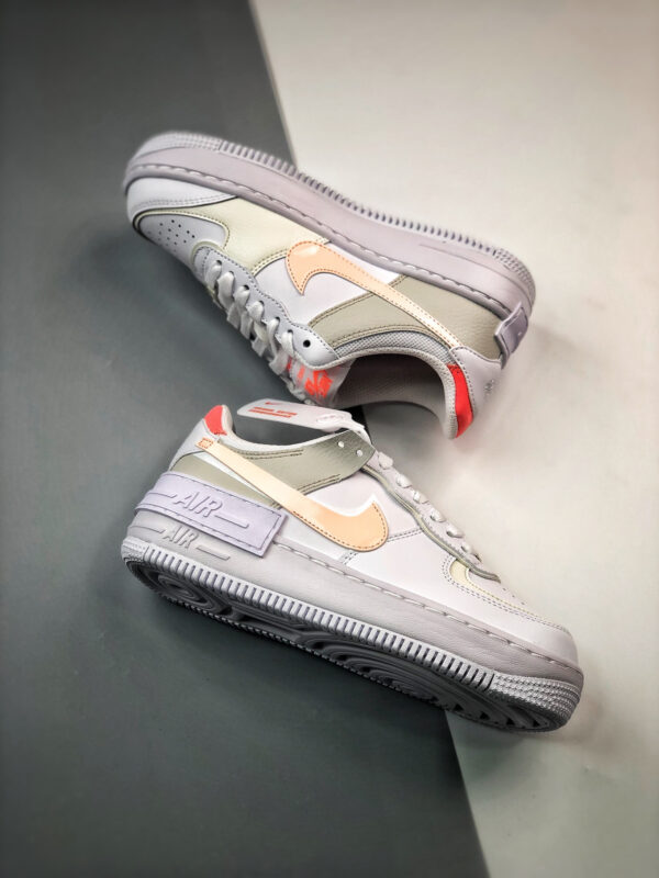 Nike Air Force 1 Shadow White Bright Mango DH3896-100 For Sale