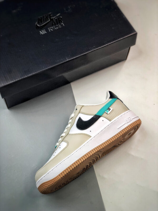 Nike Air Force 1 Spliced Swoosh Tan Green DX6062-101 For Sale