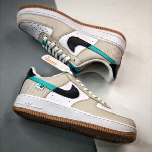 Nike Air Force 1 Spliced Swoosh Tan Green DX6062-101 For Sale