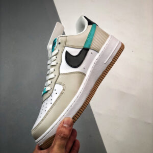 Nike Air Force 1 Spliced Swoosh Tan Green DX6062-101 For Sale