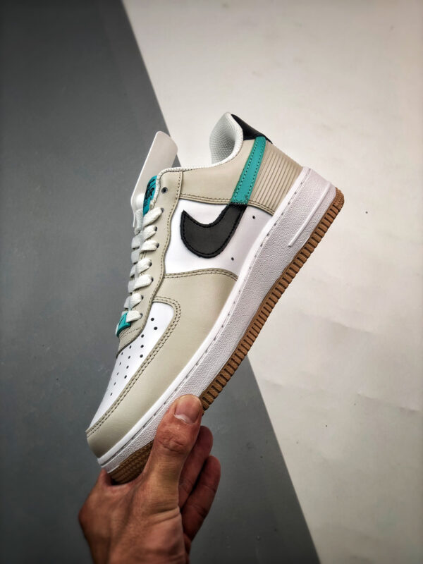 Nike Air Force 1 Spliced Swoosh Tan Green DX6062-101 For Sale