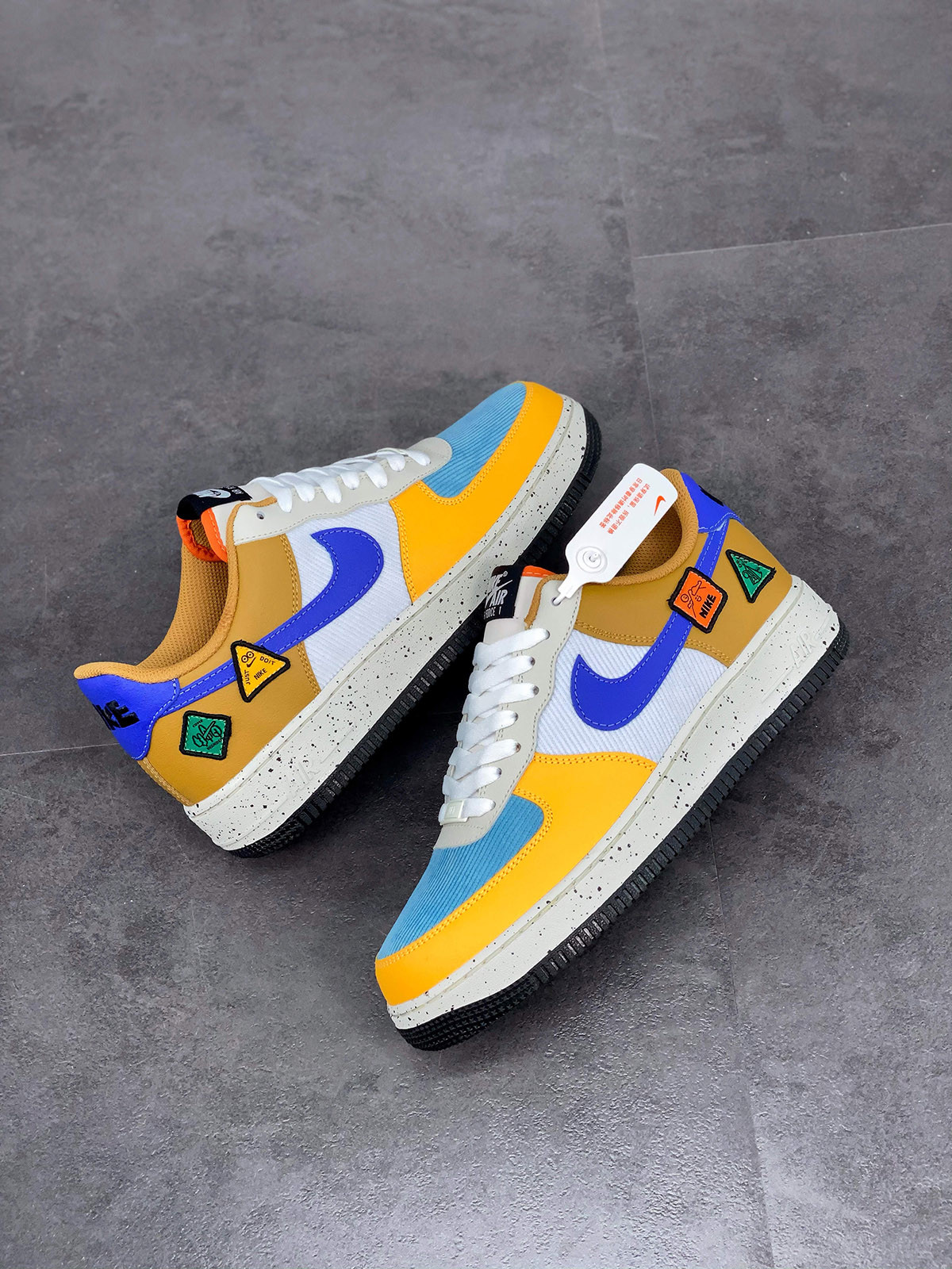 Nike Air Force 1 University Gold Light Bone Starfish Lapis For Sale