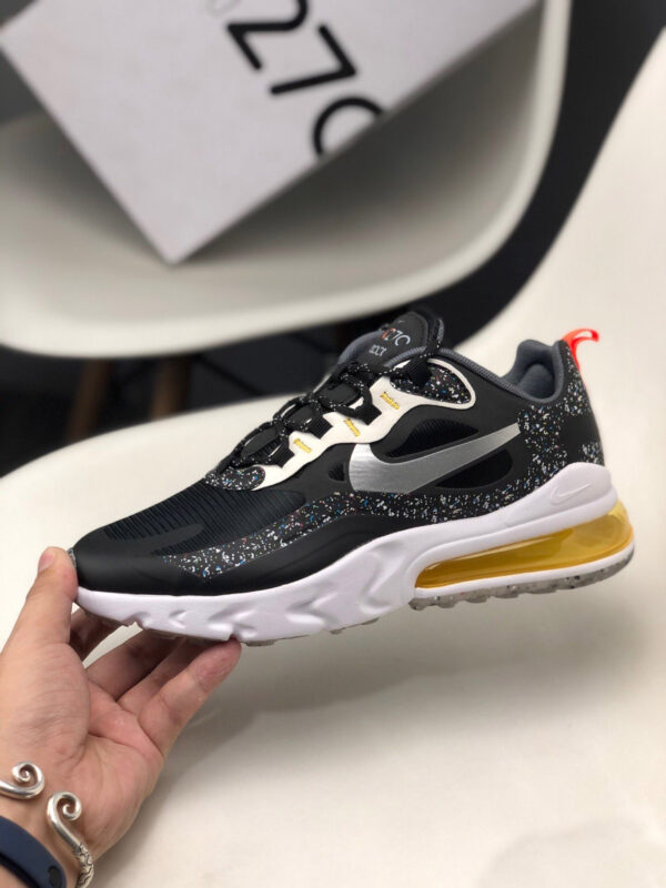 Nike Air Max 270 React Black Silver For Sale