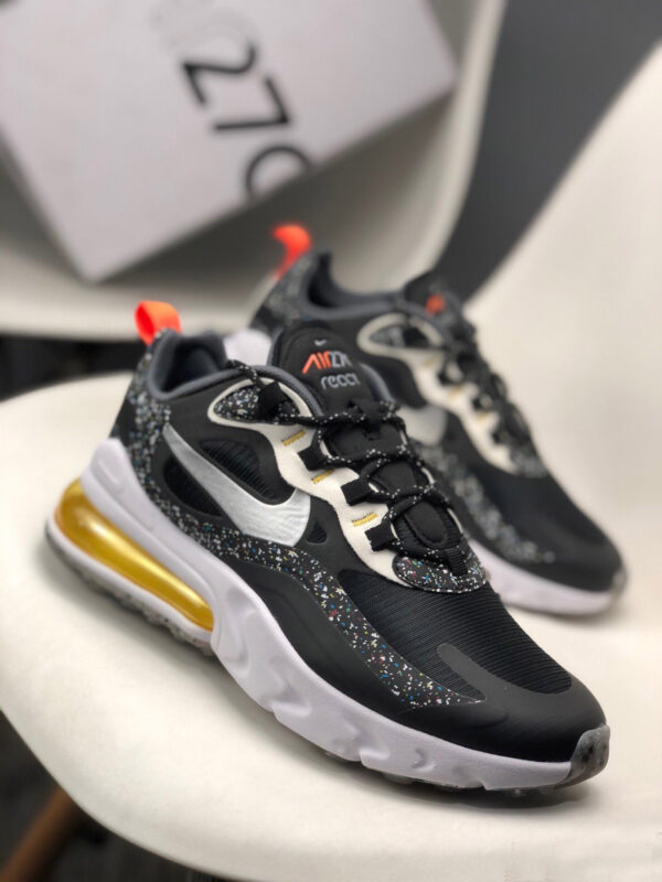 Nike Air Max 270 React Black Silver For Sale