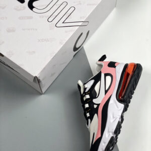 Nike Air Max 270 React Black White-Bleached Coral-Metallic Gold For Sale