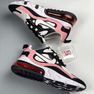 Nike Air Max 270 React Black White-Bleached Coral-Metallic Gold For Sale