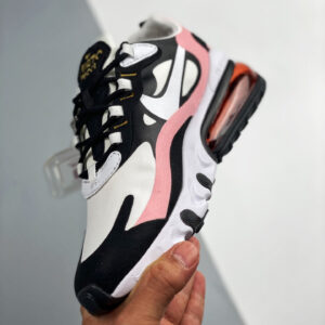 Nike Air Max 270 React Black White-Bleached Coral-Metallic Gold For Sale