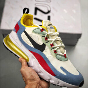 Nike Air Max 270 React Phantom Black-Light Blue-University Red