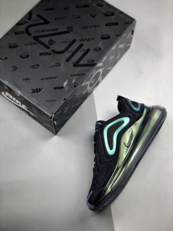 Nike Air Max 720 Throwback Future Black Metallic Silver For Sale