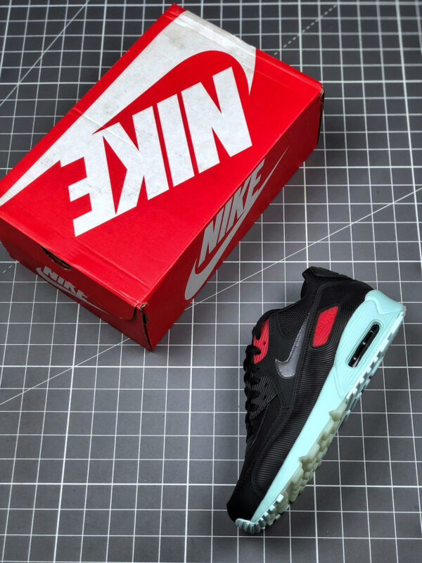 Nike Air Max 90 Premium Vinyl Black Cool Grey-Teal Tint-University Red For Sale