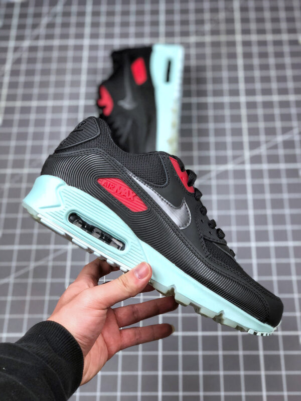 Nike Air Max 90 Premium Vinyl Black Cool Grey-Teal Tint-University Red For Sale