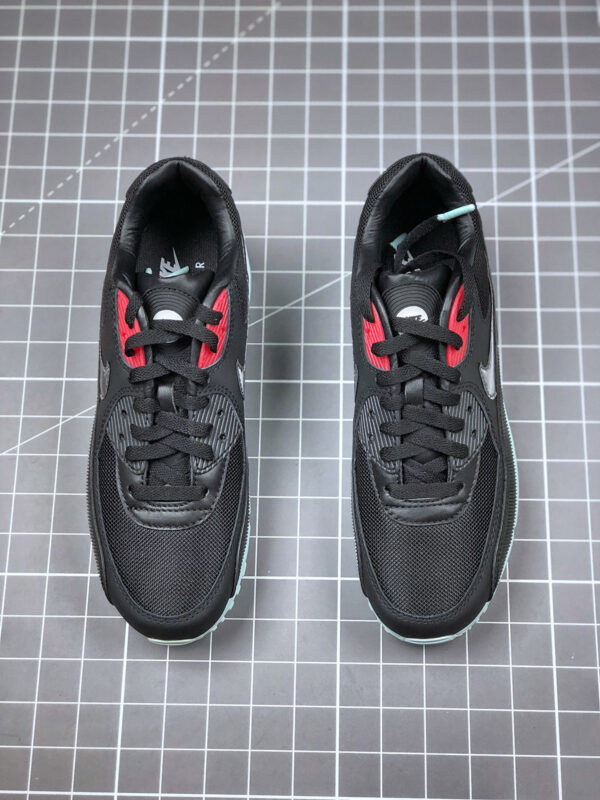 Nike Air Max 90 Premium Vinyl Black Cool Grey-Teal Tint-University Red For Sale