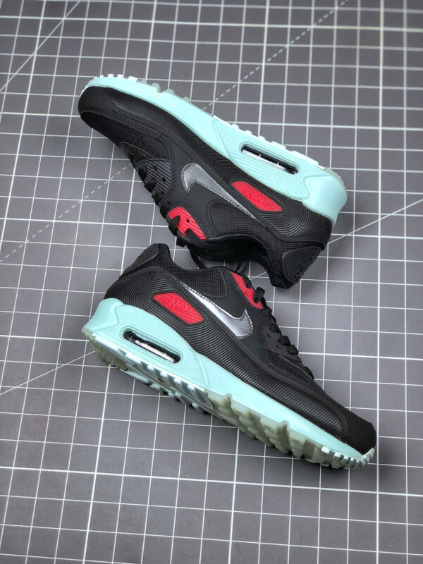 Nike Air Max 90 Premium Vinyl Black Cool Grey-Teal Tint-University Red For Sale