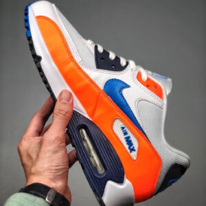 Nike Air Max 90 White Total Orange Midnight Navy Photo Blue For Sale