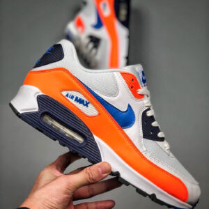 Nike Air Max 90 White Total Orange Midnight Navy Photo Blue For Sale