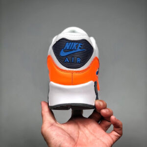 Nike Air Max 90 White Total Orange Midnight Navy Photo Blue For Sale