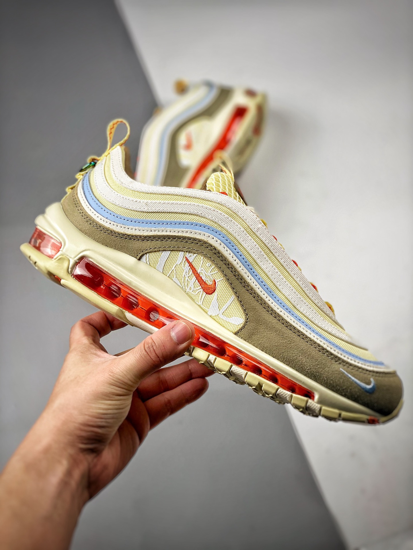 Nike Air Max 97 Alabaster Ivory Olive DX6037-781 For Sale