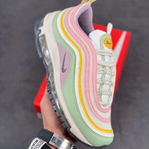 Nike Air Max 97 Multi Pastel Pink Orange-Yellow-Green For Sale