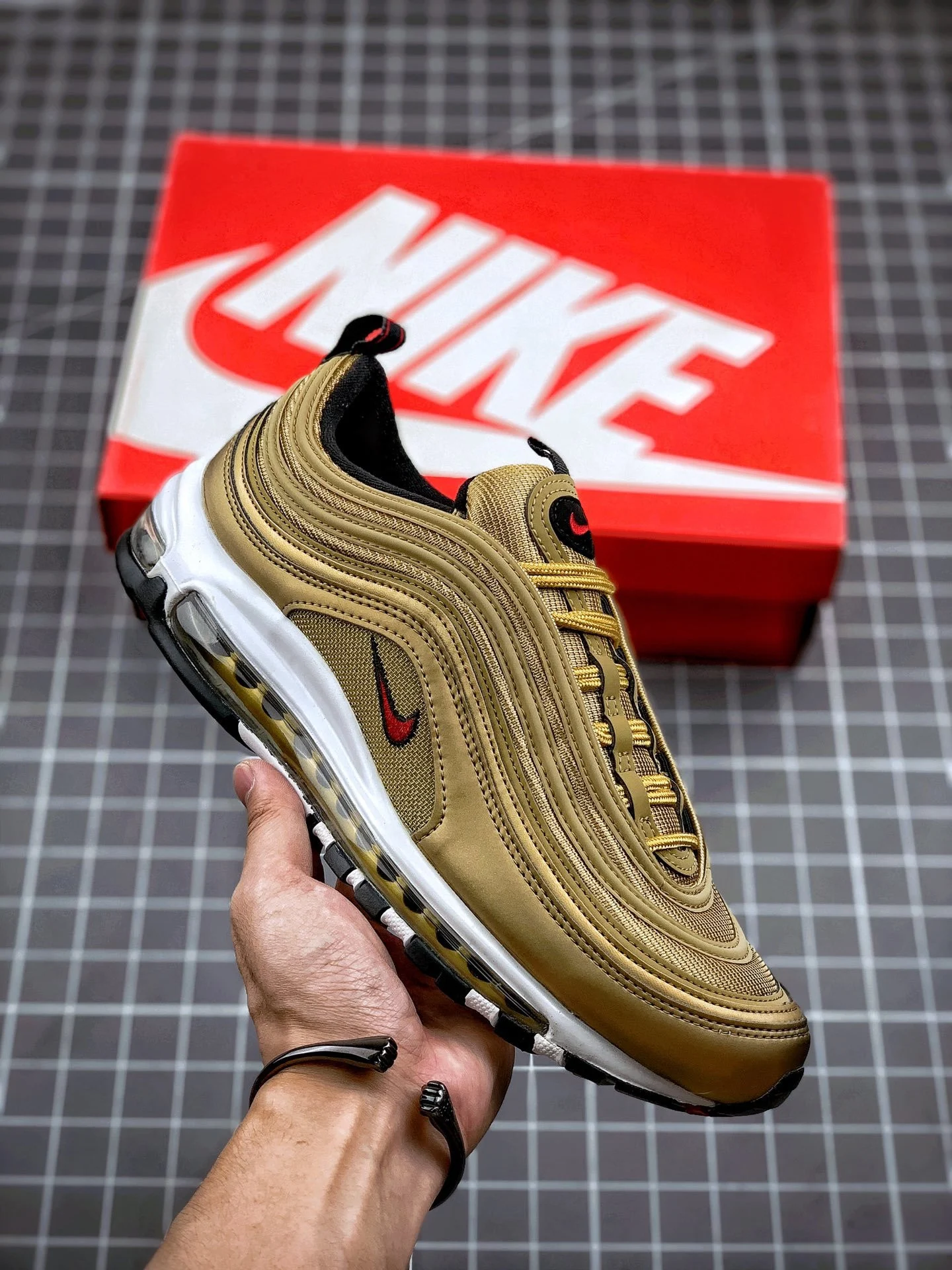 Nike Air Max 97 OG Metallic Gold 884421-700 For Sale