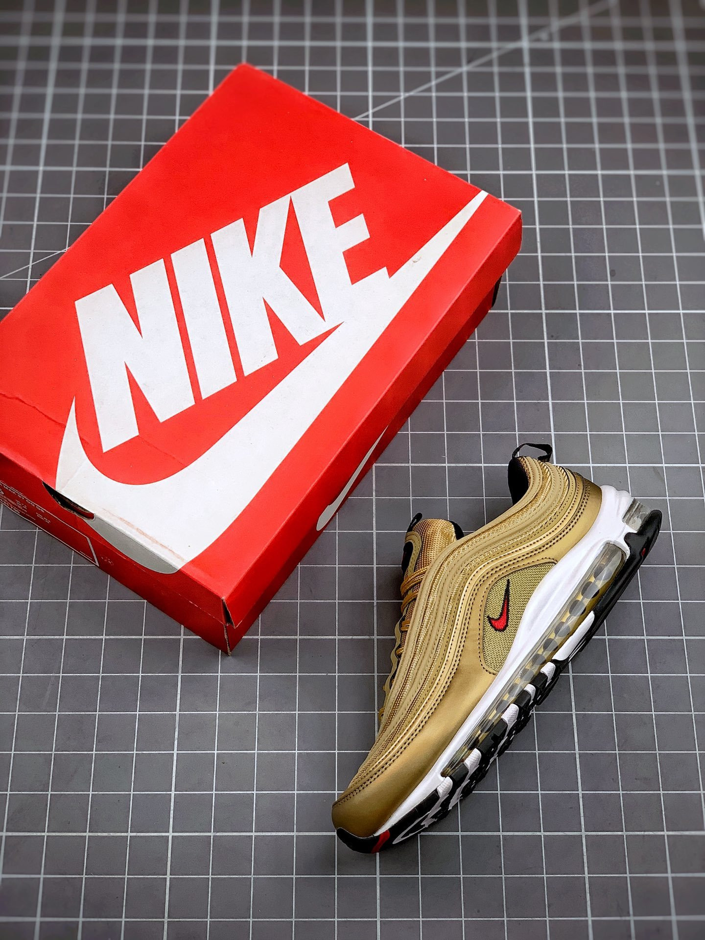 Nike Air Max 97 OG Metallic Gold 884421-700 For Sale