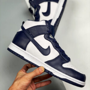 Nike Dunk High White Midnight Navy-White For Sale