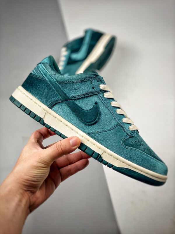 Nike Dunk Low Green Velvet Dark Teal White DZ5224-300 For Sale