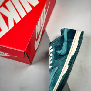 Nike Dunk Low Green Velvet Dark Teal White DZ5224-300 For Sale