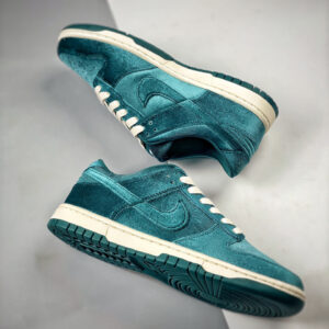 Nike Dunk Low Green Velvet Dark Teal White DZ5224-300 For Sale