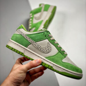 Nike Dunk Low Safari Swoosh Chlorophyll Light Iron Ore-Cave Stone For Sale