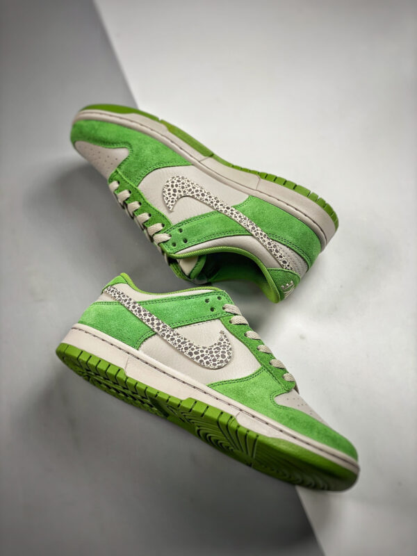 Nike Dunk Low Safari Swoosh Chlorophyll Light Iron Ore-Cave Stone For Sale