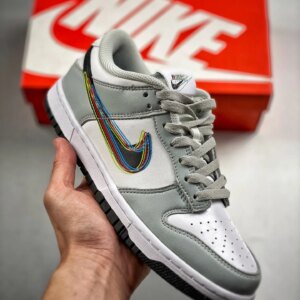 Nike Dunk Low 3D Swoosh White Grey DV6482-100 For Sale